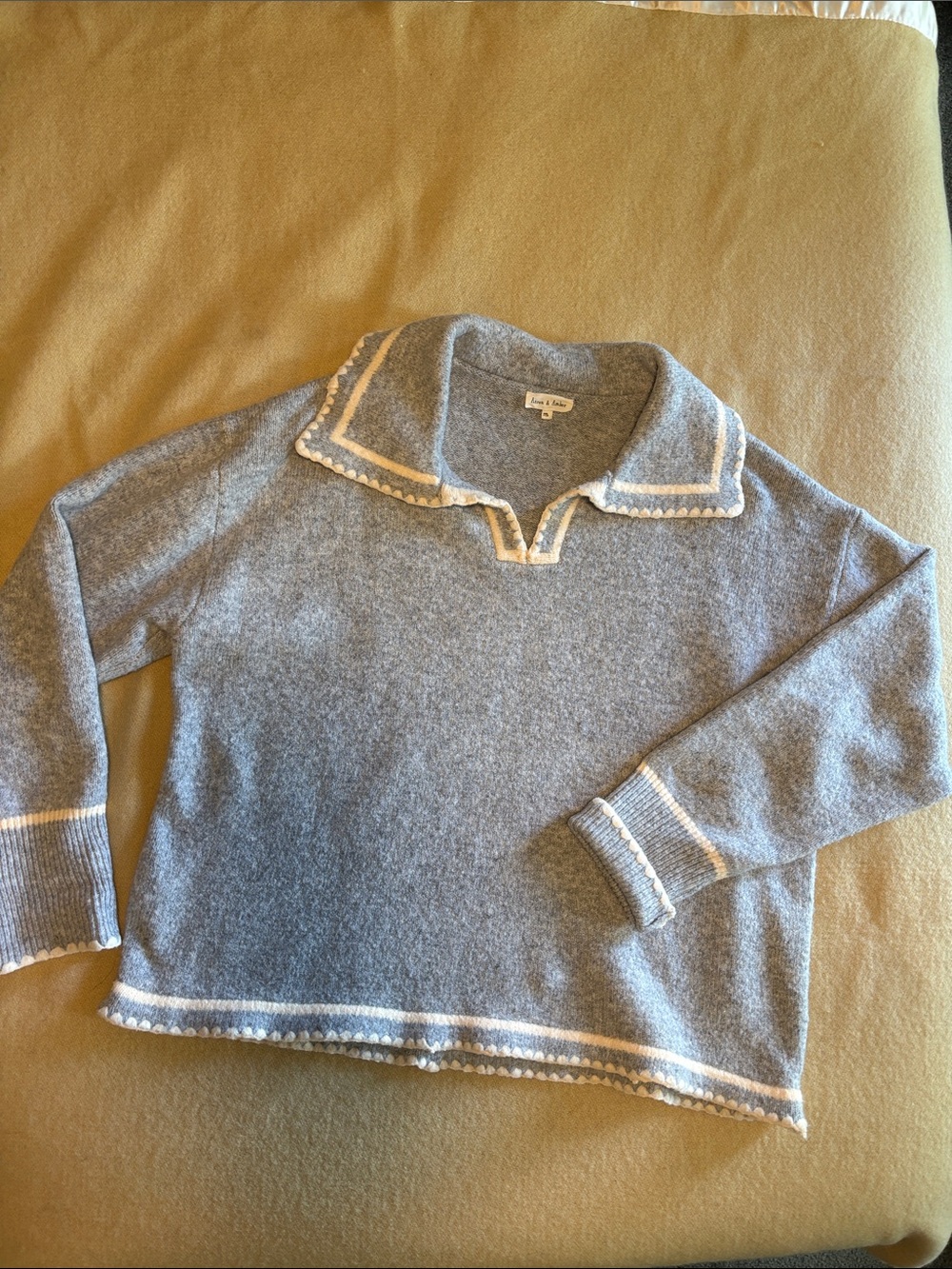 Aaron & Amber V-Neck Collar Cozy Sweater